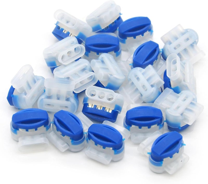 Multisland 20 Pcs Electrical IDC 314-box 3 Way Outdoor Boundary Wire Connector, Self-Stripping Moisture-Resistant Pigtail Connectors for Robotic Lawn Mowers, Irrigation Applications - Image 2